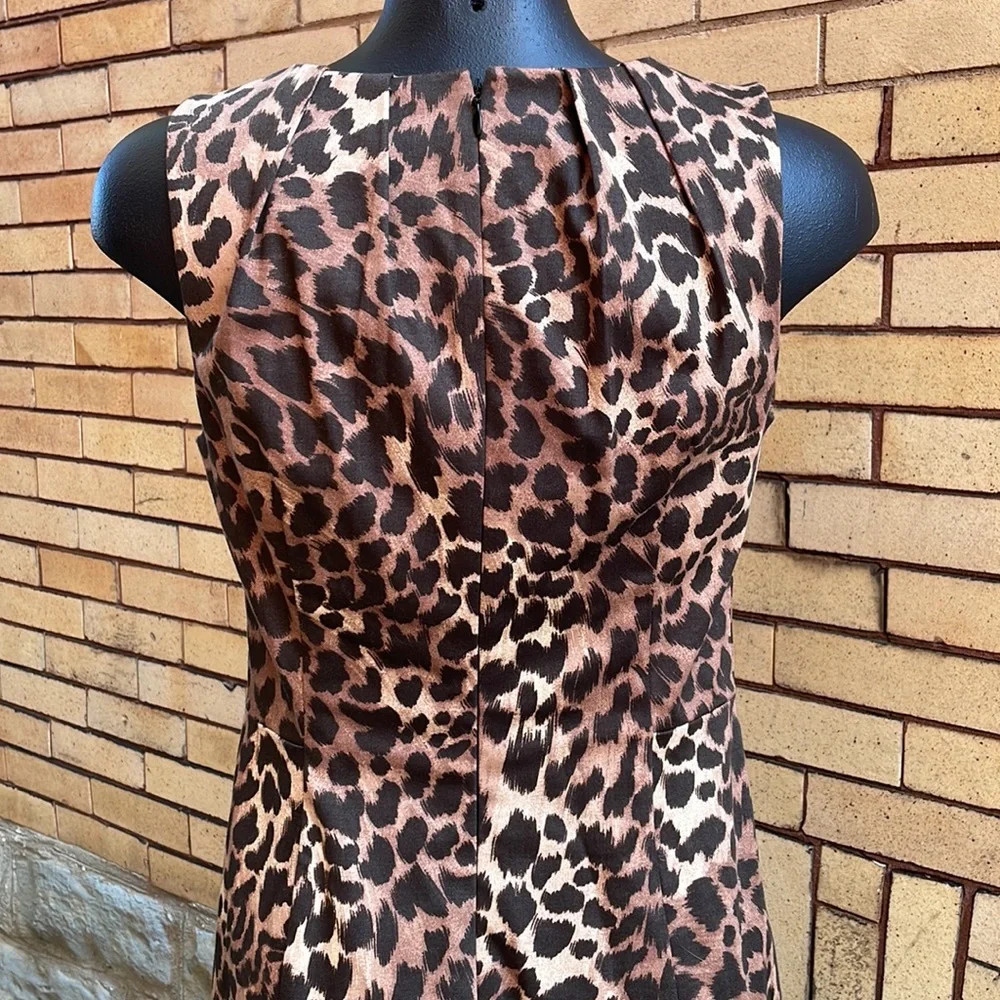 Michael Kors Leopard Print Sheath Dress Size 4